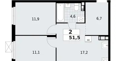 Wohnung 2 zimmer in Wsewoloschsk, Russland