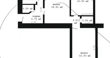 Квартира 3 комнаты в Мухавецкий сельский Совет, Беларусь