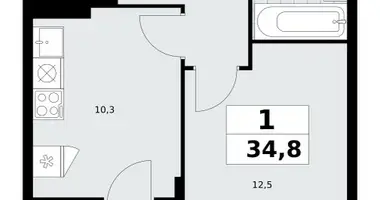 1 room apartment in Kommunarka, Russia