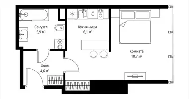 Appartement 1 chambre dans Moscou, Russie