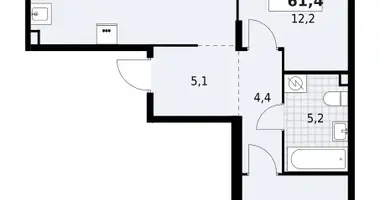 2 room apartment in Lagolovskoe selskoe poselenie, Russia