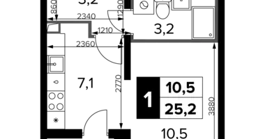Студия 1 комната в Ленинский городской округ, Россия