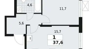 Apartamento 1 habitación en Vsevolozhsk, Rusia