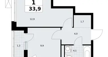 Apartamento 1 habitación en Vnukovo, Rusia