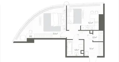 Mieszkanie 1 pokój w Rosja