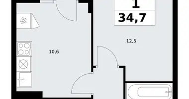 Appartement 1 chambre dans Troïtsk, Russie