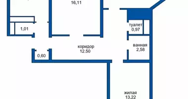 Apartamento 3 habitaciones en Barysaw District, Bielorrusia