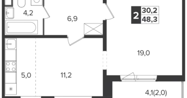 Apartamento 2 habitaciones en Leninsky District, Rusia