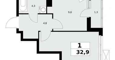Wohnung 1 zimmer in Kommunarka, Russland