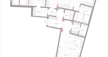 Apartamento 2 habitaciones en Moscú, Rusia