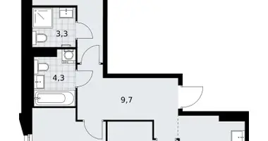 Apartamento 3 habitaciones en Troitsk, Rusia
