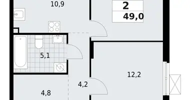 Apartamento 2 habitaciones en Vsevolozhsk, Rusia