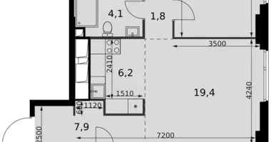 Apartamento 4 habitaciones en Moscú, Rusia