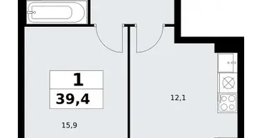 Apartamento 1 habitación en Kommunarka, Rusia