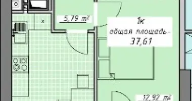 1 room apartment in Odesa, Ukraine