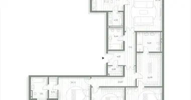 Квартира 3 комнаты в Москва, Россия