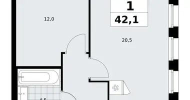 Mieszkanie 1 pokój w Kommunarka, Rosja