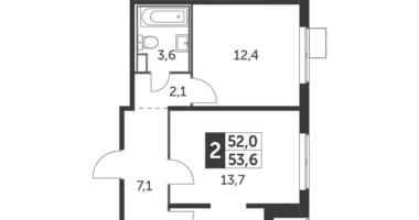 Apartamento 2 habitaciones en Leninsky District, Rusia