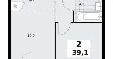 Appartement 2 chambres dans Kommunarka, Russie