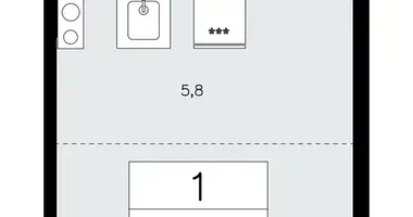 Квартира 1 комната в район Коммунарка, Россия