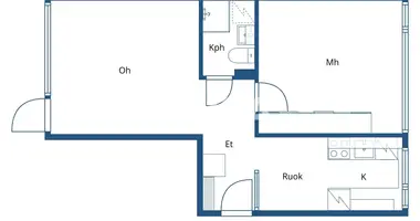 Apartamento 2 habitaciones en Helsinki sub region, Finlandia