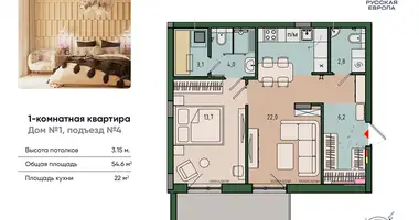 Квартира 1 комната в Калининград, Россия