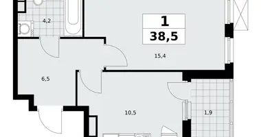 Apartamento 1 habitación en Kommunarka, Rusia