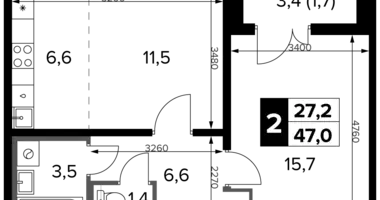 Appartement 2 chambres dans Sapronovo, Russie