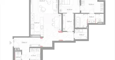 Appartement 1 chambre dans Moscou, Russie