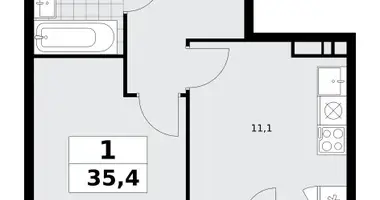 Apartamento 1 habitación en Kommunarka, Rusia