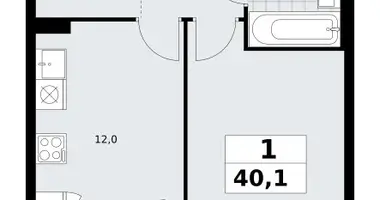 Mieszkanie 1 pokój w Kommunarka, Rosja