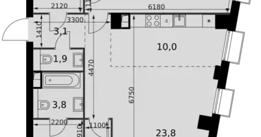 Mieszkanie 3 pokoi w Moskwa, Rosja