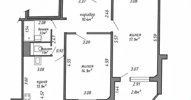 2 bedroom apartment in Minsk, Belarus