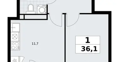 Appartement 1 chambre dans Vnoukovo, Russie