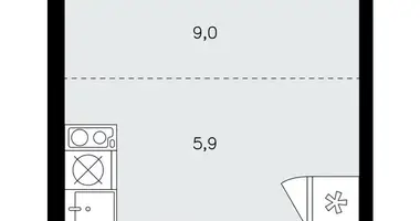 Apartamento 1 habitación en Kommunarka, Rusia