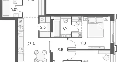 3 bedroom apartment in Moscow, Russia