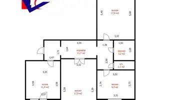 Appartement 3 chambres dans Minsk, Bélarus