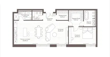 Appartement 1 chambre dans Moscou, Russie