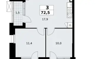 Appartement 3 chambres dans Kommunarka, Russie