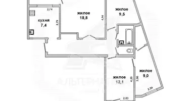 4 room apartment in Brest, Belarus