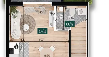 Apartamento 4 habitaciones en Klepacze, Polonia