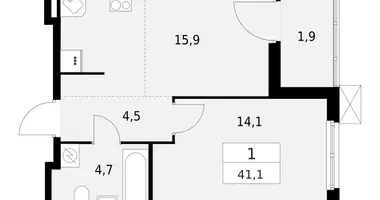 Apartamento 1 habitación en Krasnoye Selo, Rusia