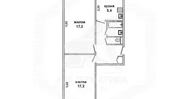 2 room apartment in Muchaviecki sielski Saviet, Belarus