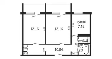 Квартира 2 комнаты в Минск, Беларусь