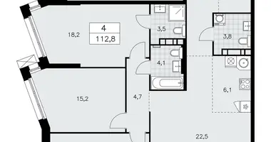 Wohnung 4 zimmer in Kommunarka, Russland