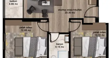 Apartamento 3 habitaciones en Elvanli, Turquía