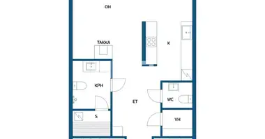 Квартира 3 комнаты в Район Котка-Хамина, Финляндия
