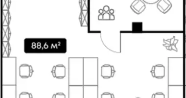 Office 89 m² in Moscow, Russia