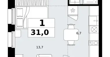 Mieszkanie 1 pokój w Kommunarka, Rosja