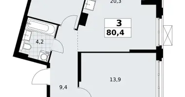 Mieszkanie 3 pokoi w Kommunarka, Rosja